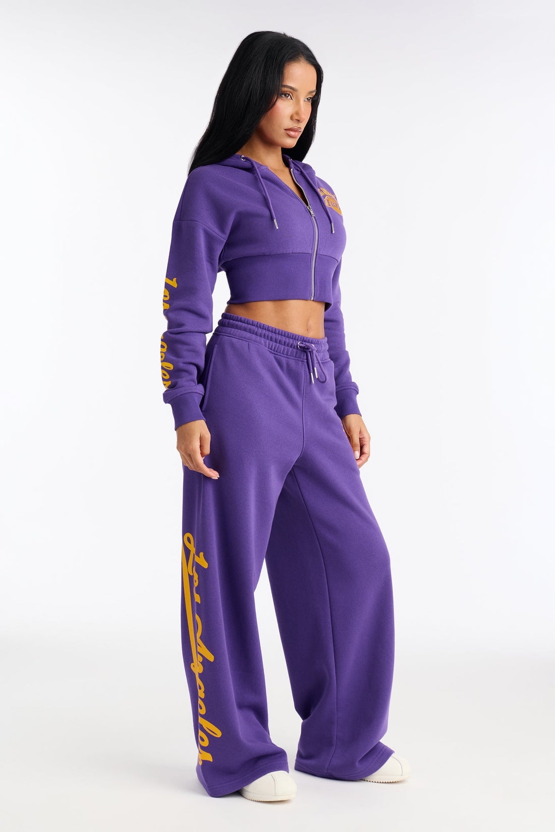 NBA LA Lakers Fleece Wide Leg Pants - Purple