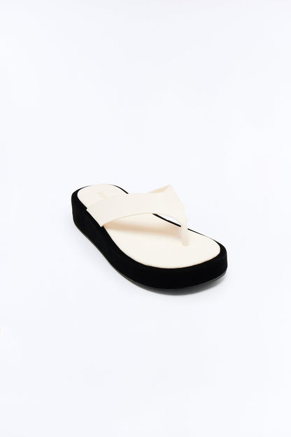 Chels Platform Flip Flops - Ivory