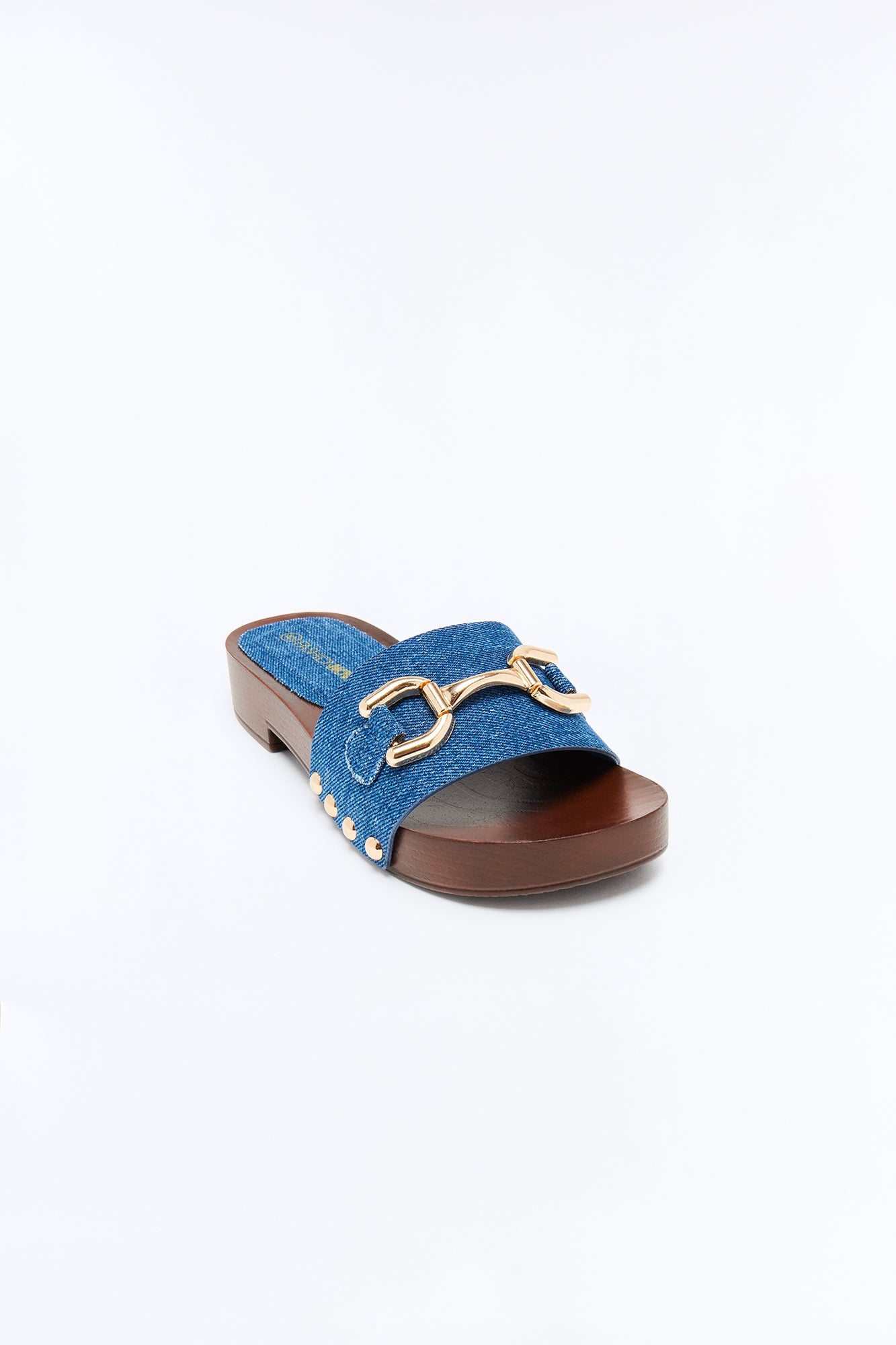 Karma Hardware Wood Sandals - Denim