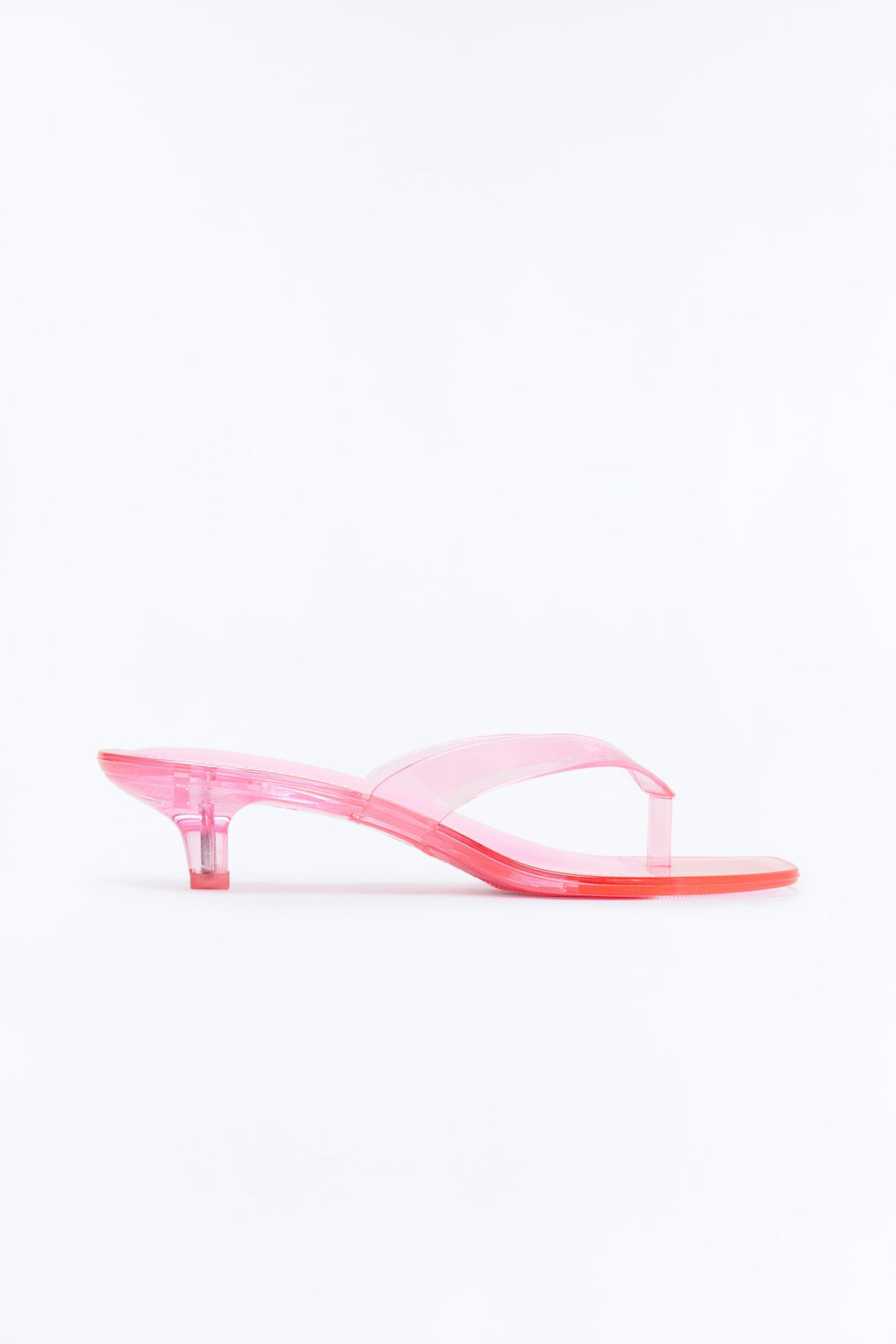Bahamas Jelly Thong Kitten Heels - Pink