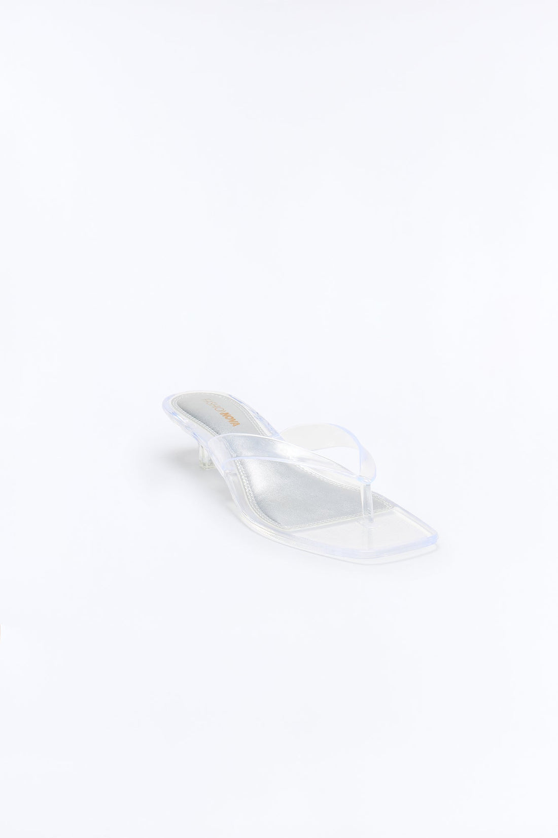 Bahamas Jelly Thong Kitten Heels - Clear
