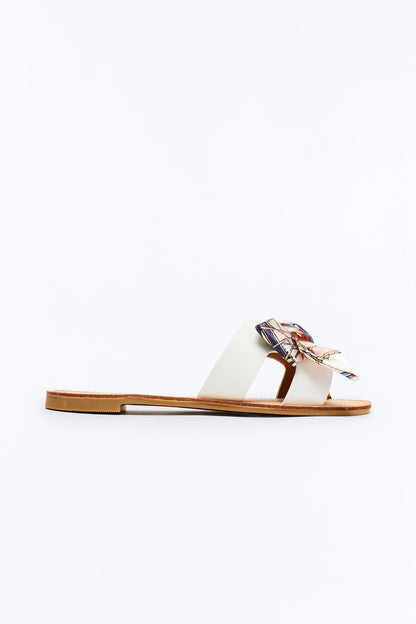 Maldives Bow Slip On Sandals - White