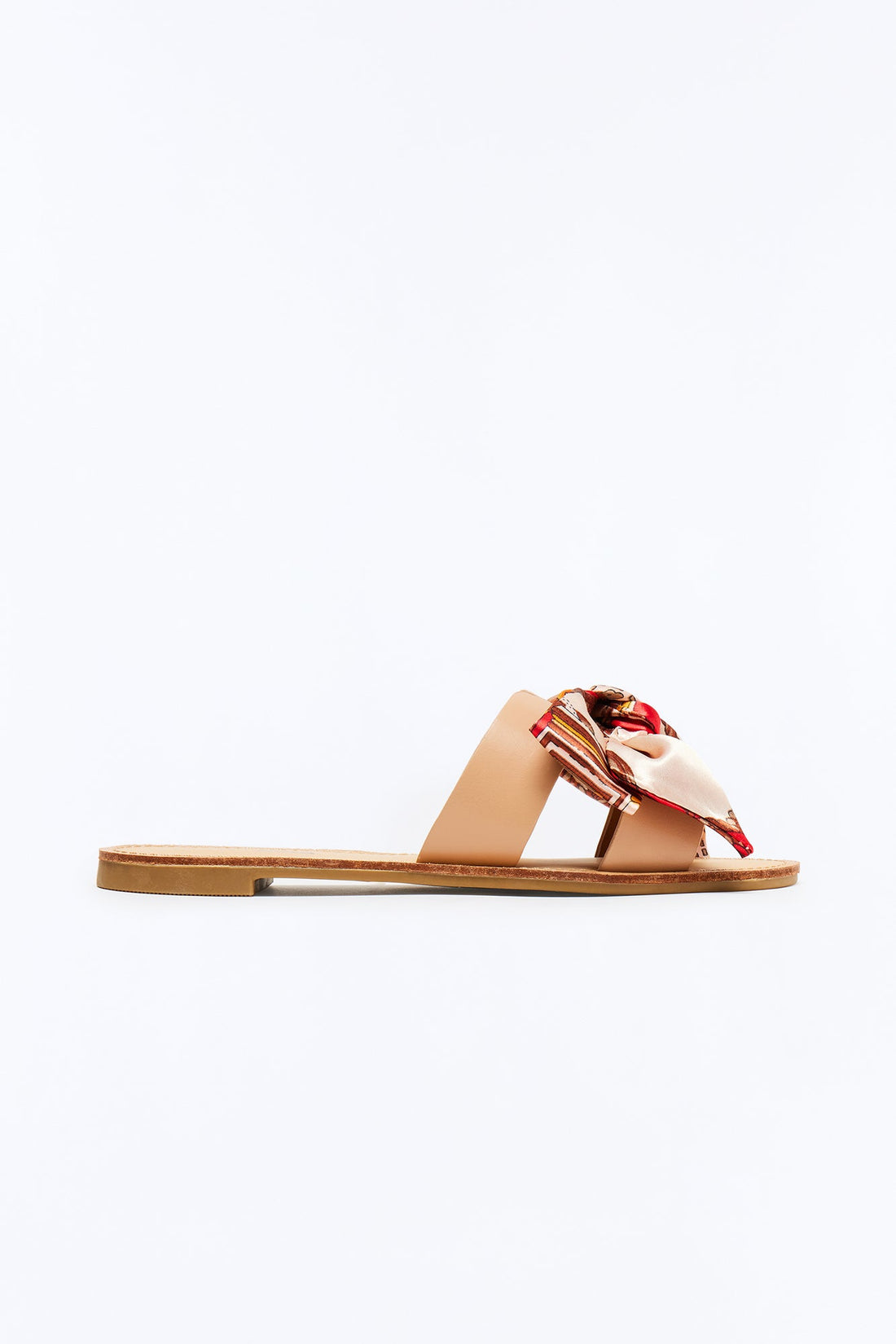 Maldives Bow Slip On Sandals - Tan