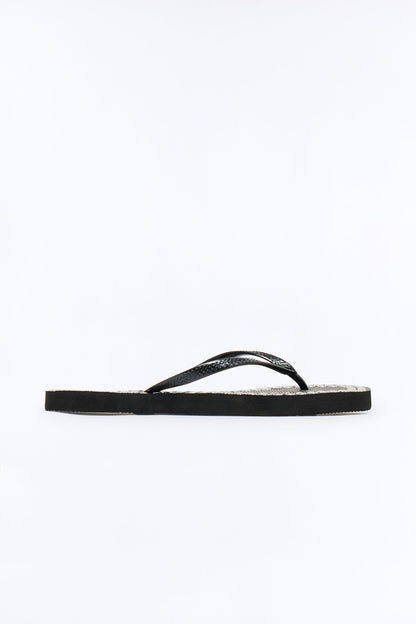 Pisces Studded Flip Flops - Black