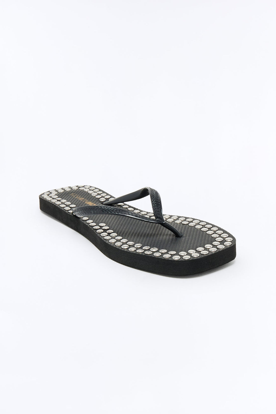 Pisces Studded Flip Flops - Black