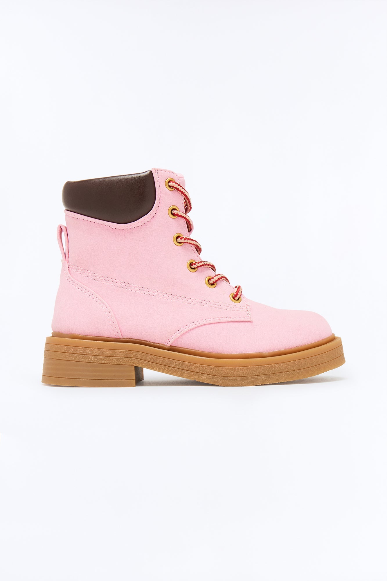 Mini Steve Madden Figured It Out Lace Up Boots - Pink