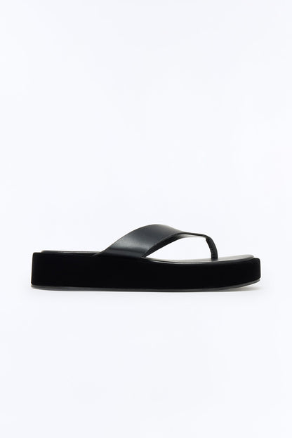 Chels Platform Flip Flops - Black