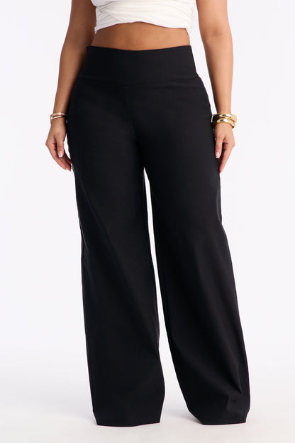 Petra Millennium Pull On Wide Leg Pant 32″ - Black