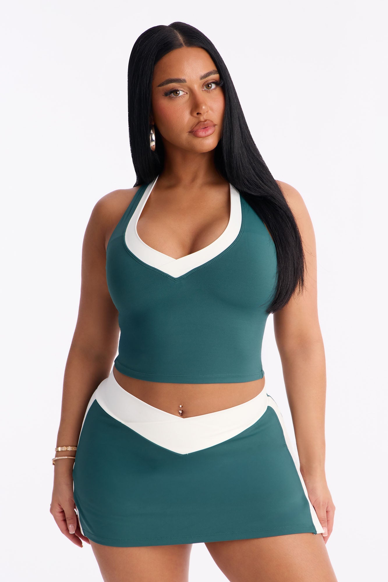 Elena Racerback Skirt Set - Hunter