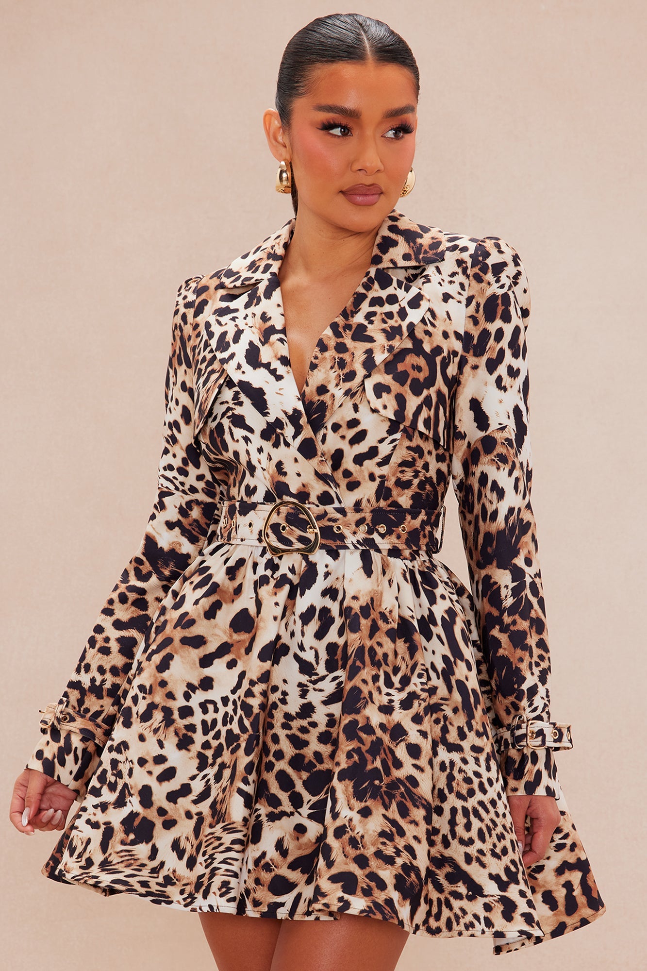 Cat Walk Leopard Mini Dress - Leopard