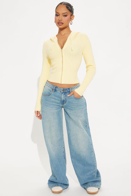 The Cutest Ribbed Sweater - Yellow