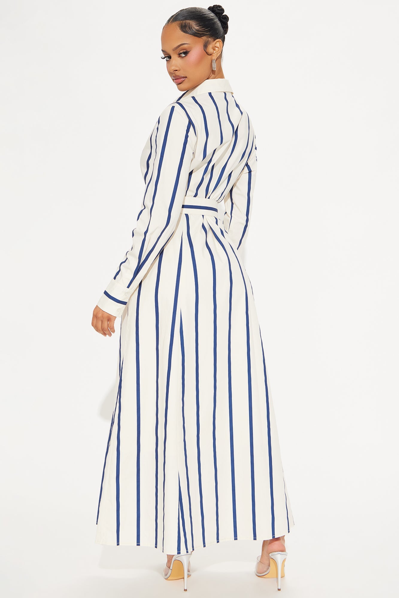 Shannon Shirt Maxi Dress - Ivory/combo