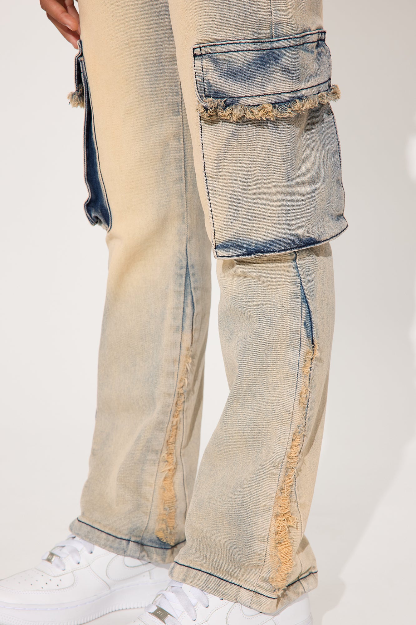 Mini Walk This Way Rip &amp; Repair Denim Jean - Light Blue Wash