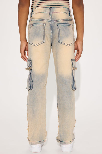 Mini Walk This Way Rip &amp; Repair Denim Jean - Light Blue Wash