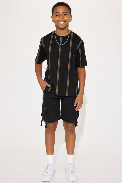 Mini My Lifestyle Striped Top - Black/combo