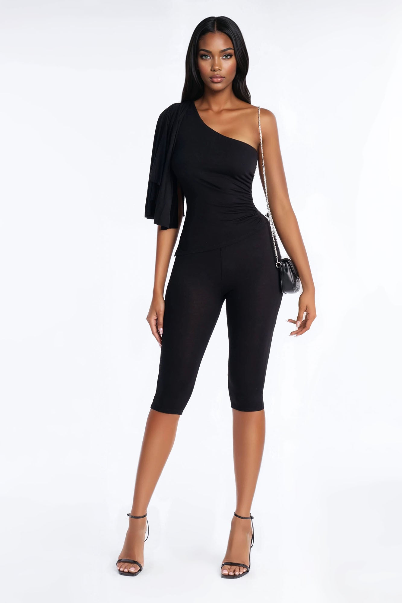 Always On Your Mind Capri Set - Black