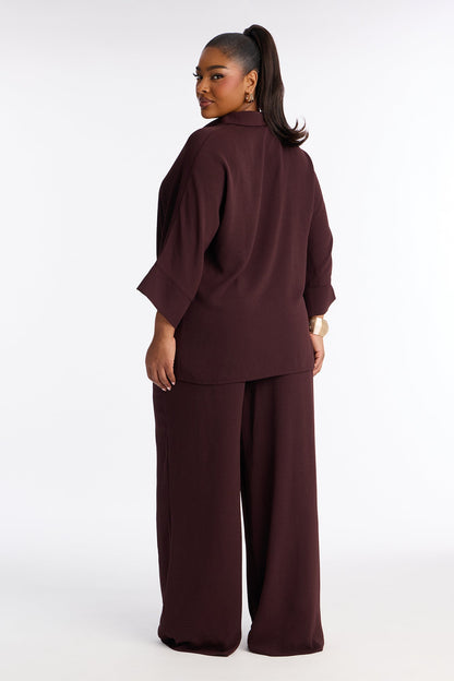 Tiana Pant Set - Chocolate