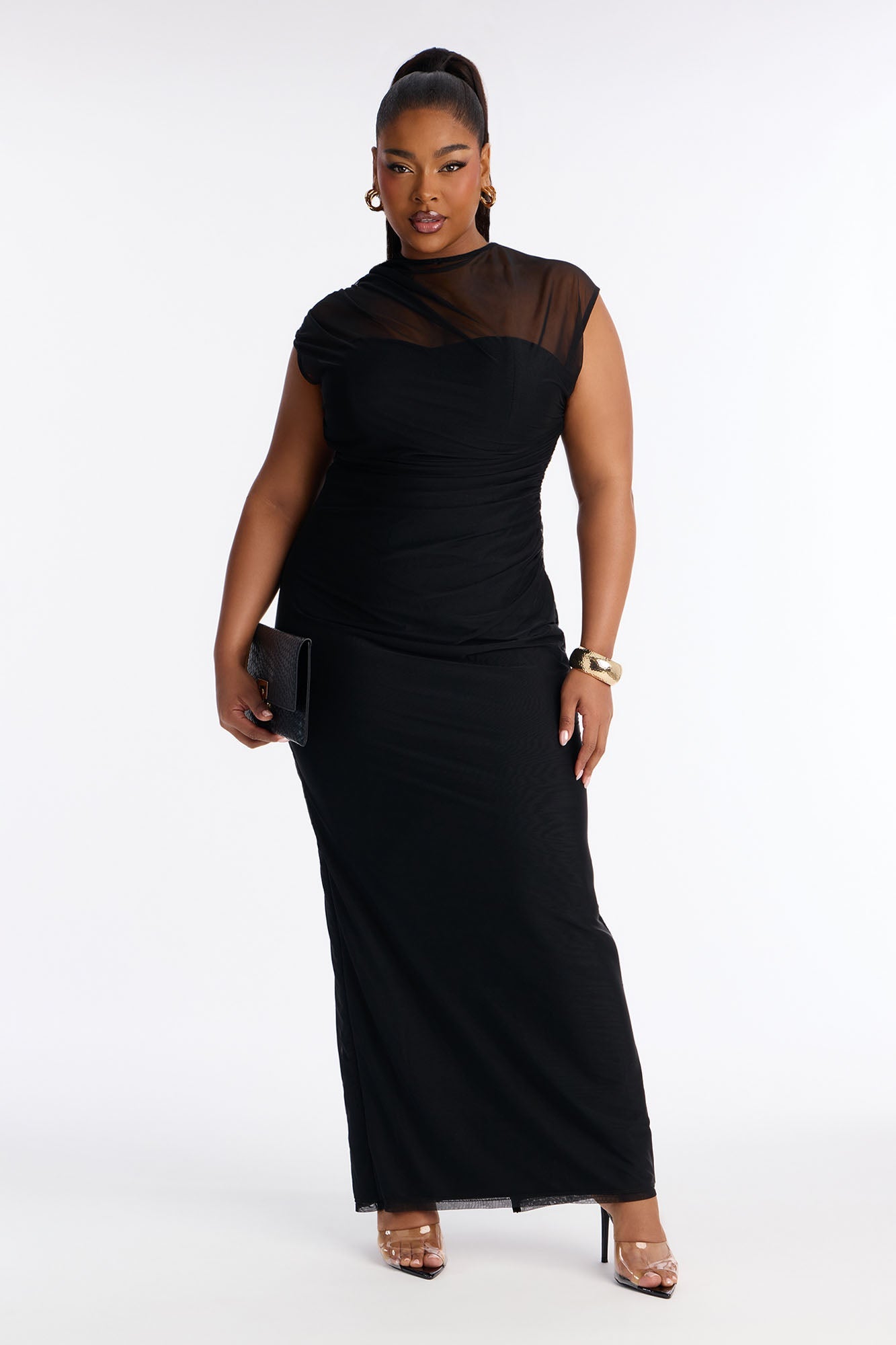 Giving Snatched Maxi Bandage Dress - Black