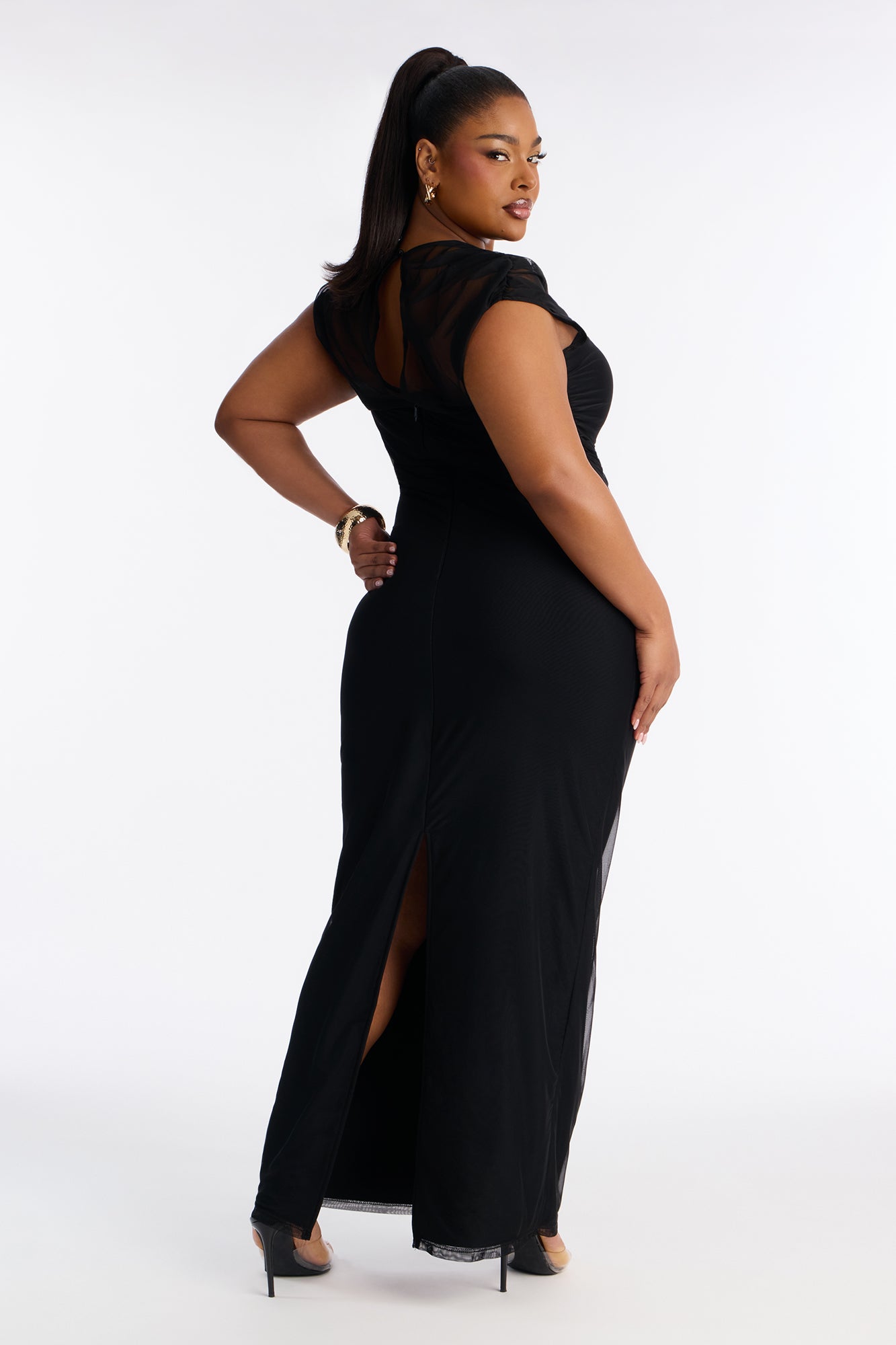 Giving Snatched Maxi Bandage Dress - Black