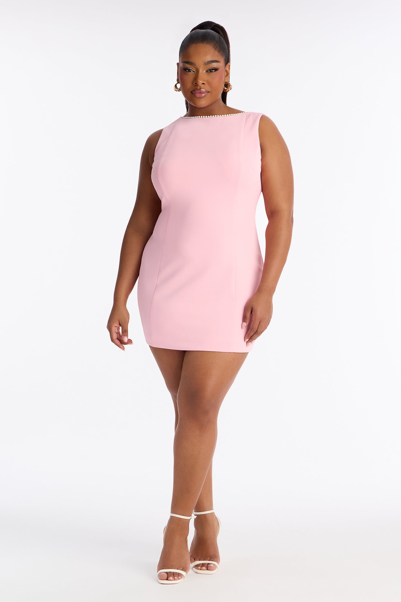 Bride Time Bow Mini Dress - Pink