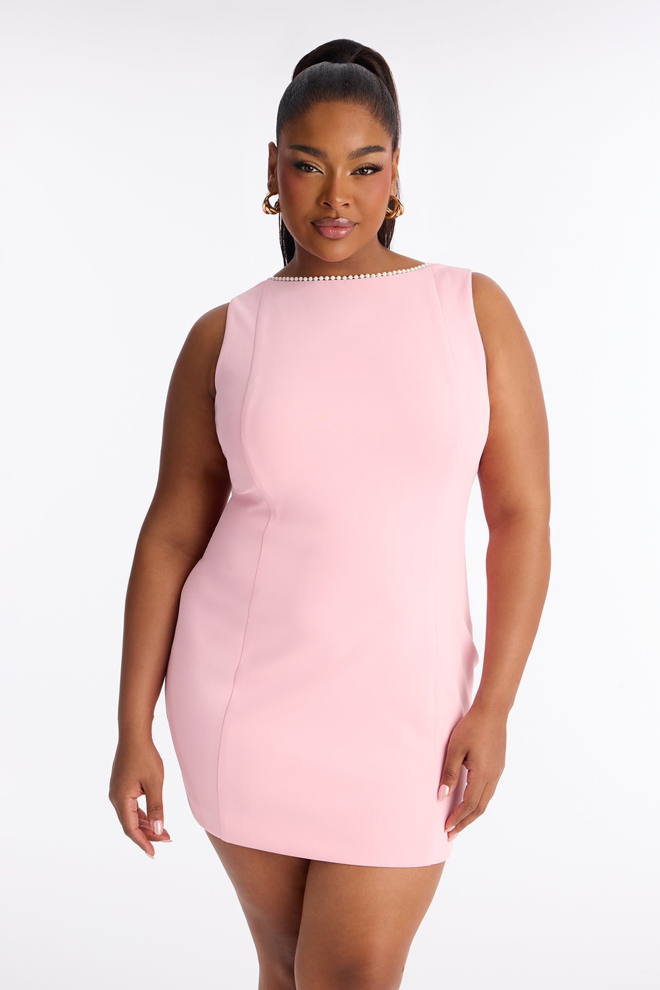 Bride Time Bow Mini Dress - Pink