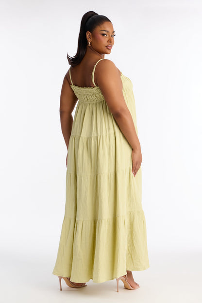 Heidi Flowy Maxi Dress - Sage