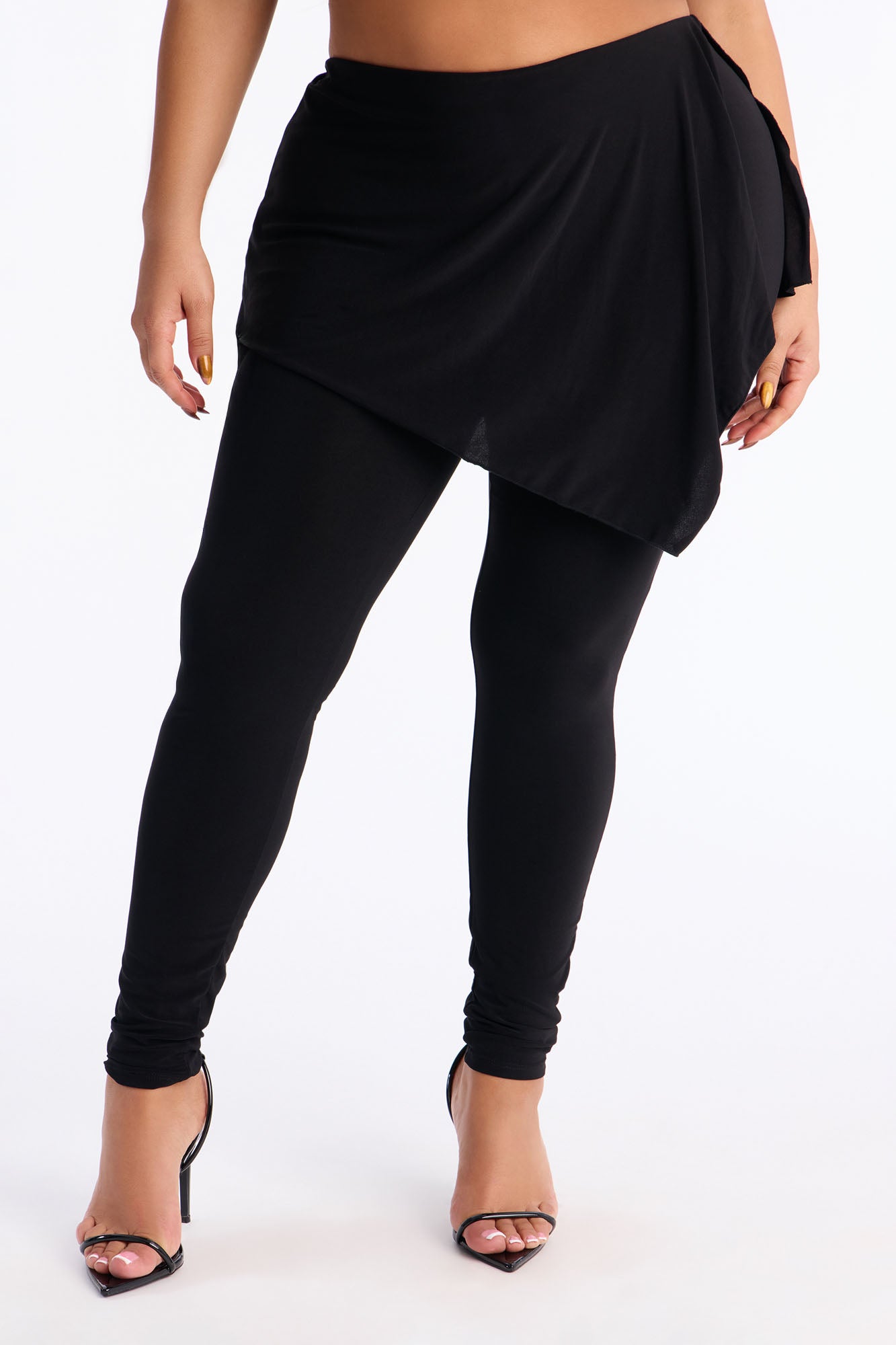Ballerina Skirted Legging 29″ - Black