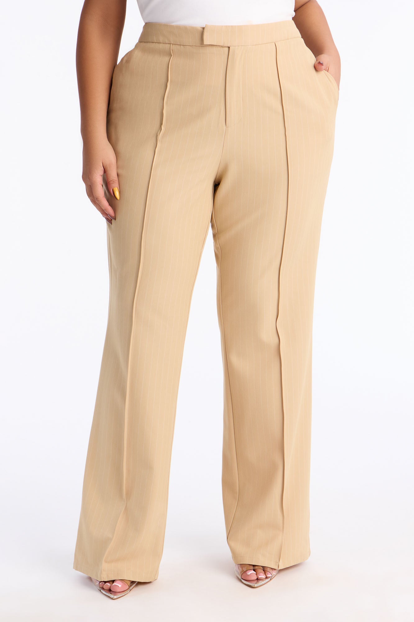 Steal The Show Pinstripe Trouser Pant 33″ - Mustard