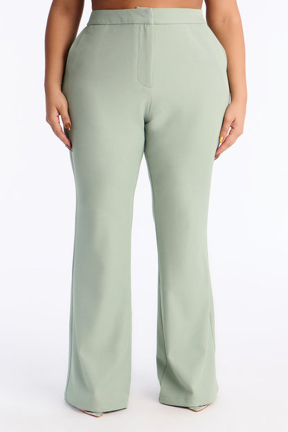 Breaking Even Flare Trouser - Herb