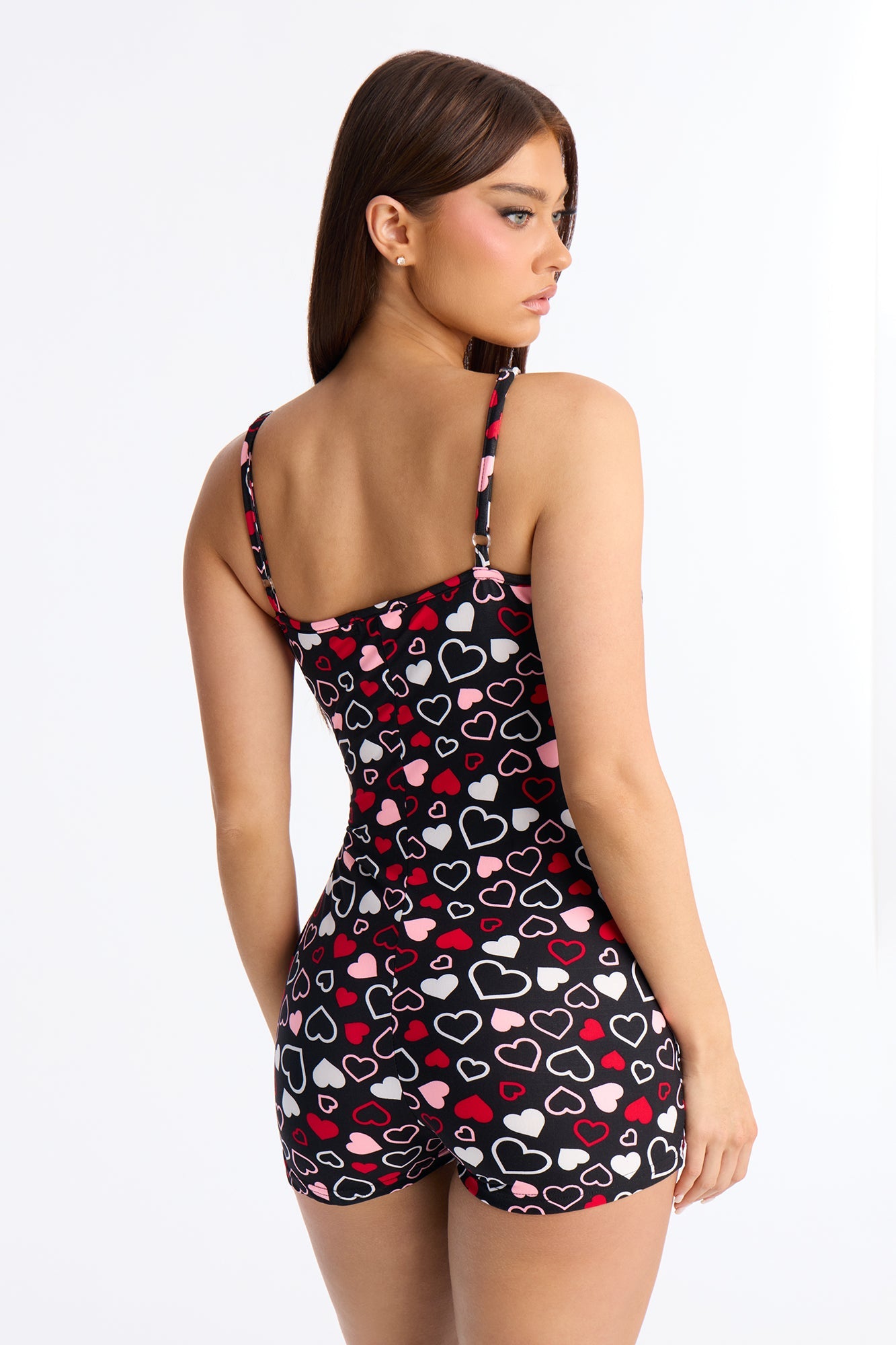 Always Love You Cami PJ Romper Onesie - Black/combo