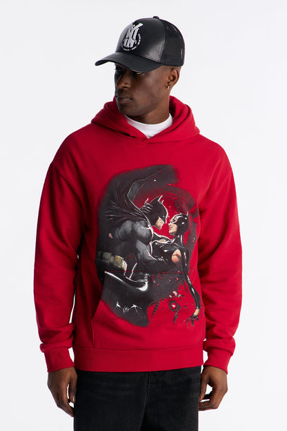 DC Batman Catwoman Romance Hoodie - Red