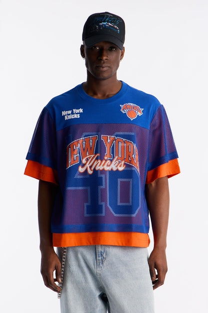 Knicks Lay Up Jersey Mesh Top - Royal