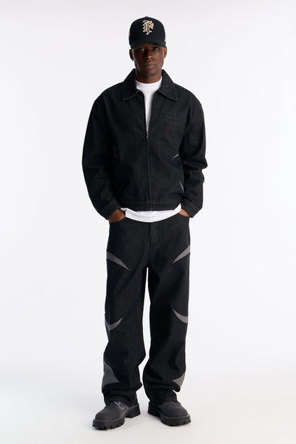 Baggy Crescent Jean - Black