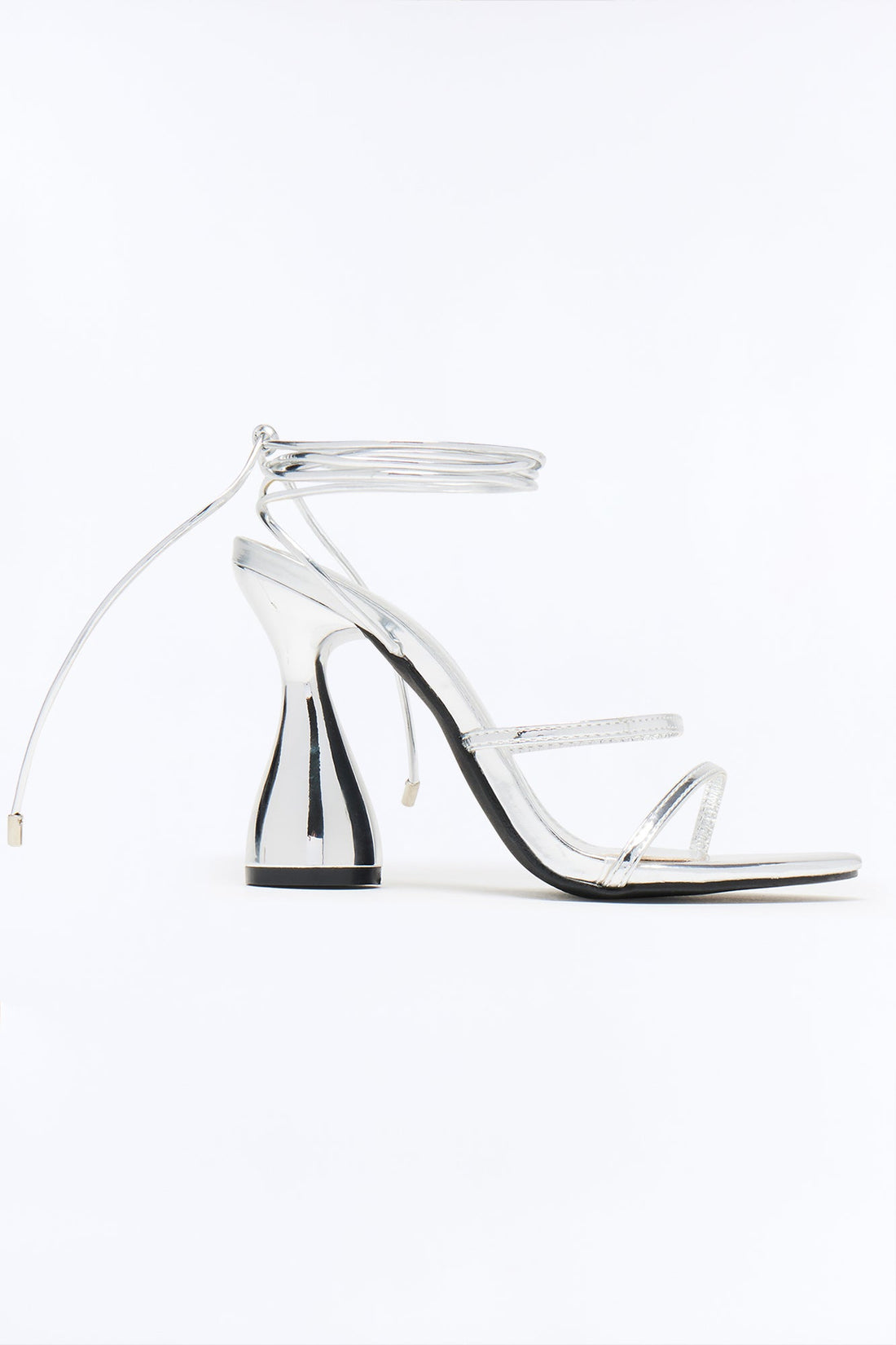 Out And About Wrap Up Heels - Silver