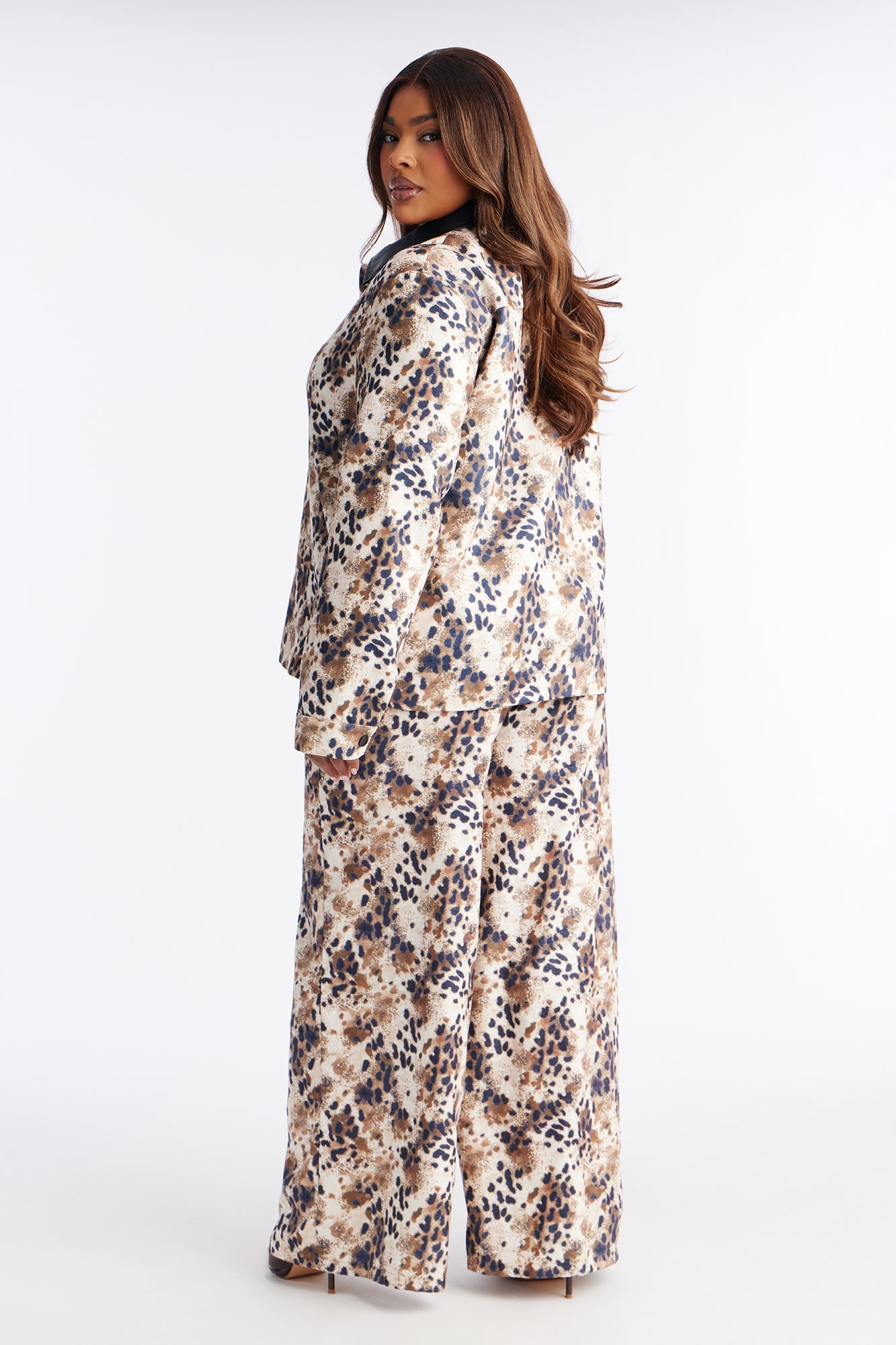 Caught In The Wild Animal Print Pant Set - Brown Combo