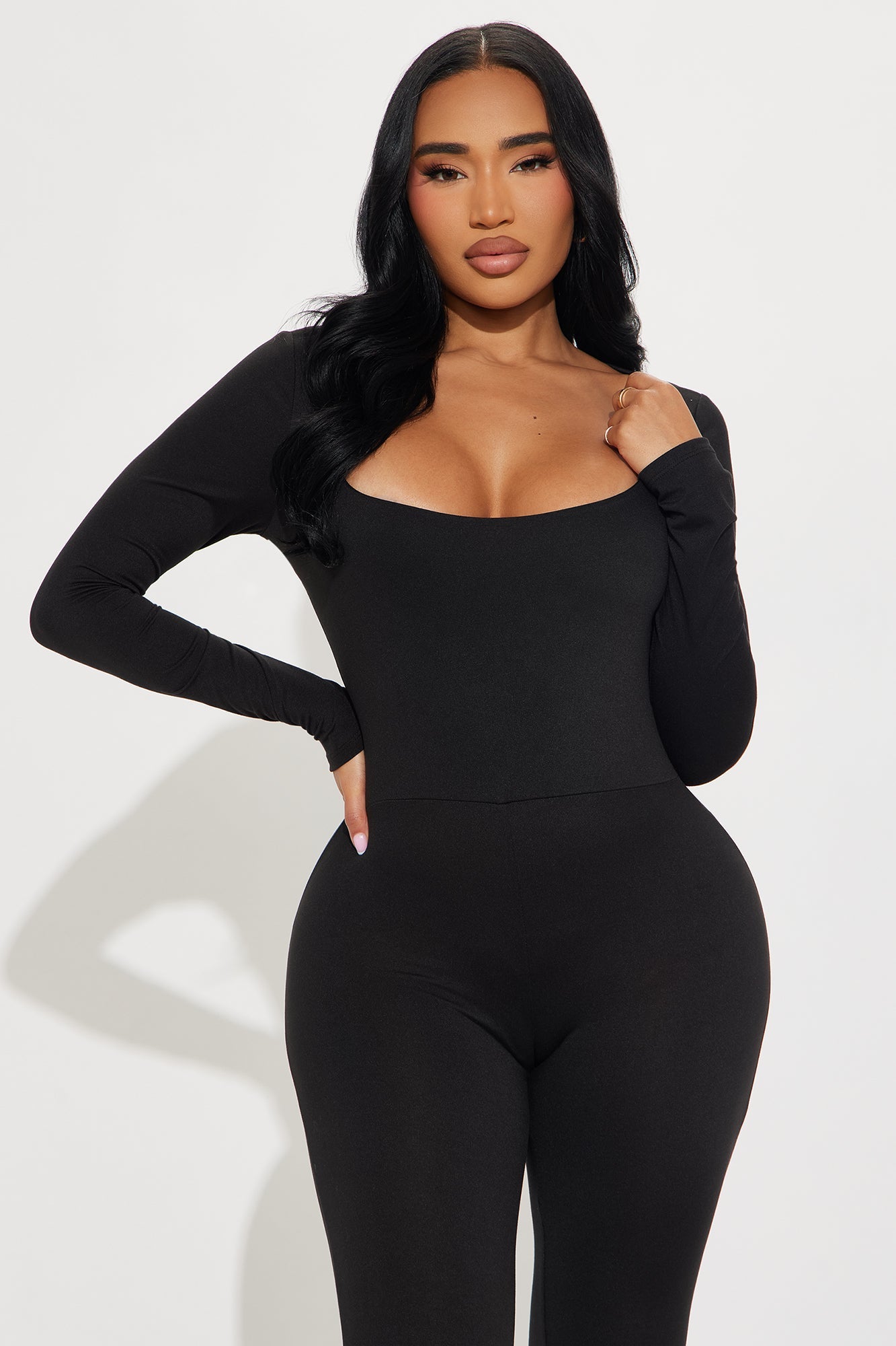 Squeeze Me Jumpsuit - Black