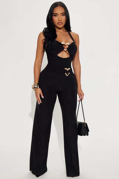 Purest of Hearts Jumpsuit - Black