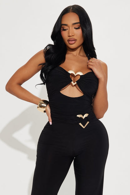 Purest of Hearts Jumpsuit - Black