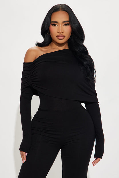 Getting To Know You Jumpsuit - Black