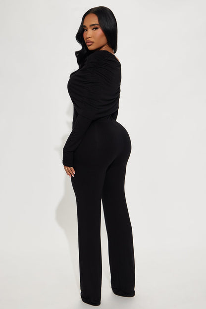 Getting To Know You Jumpsuit - Black