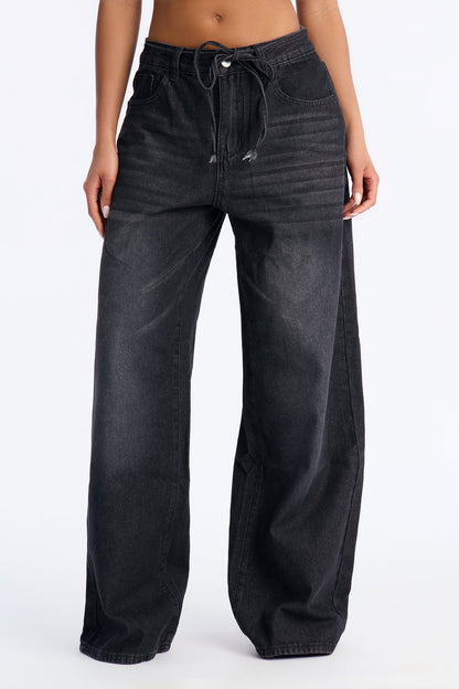 Ludlow Loose Denim Jeans - Black Wash