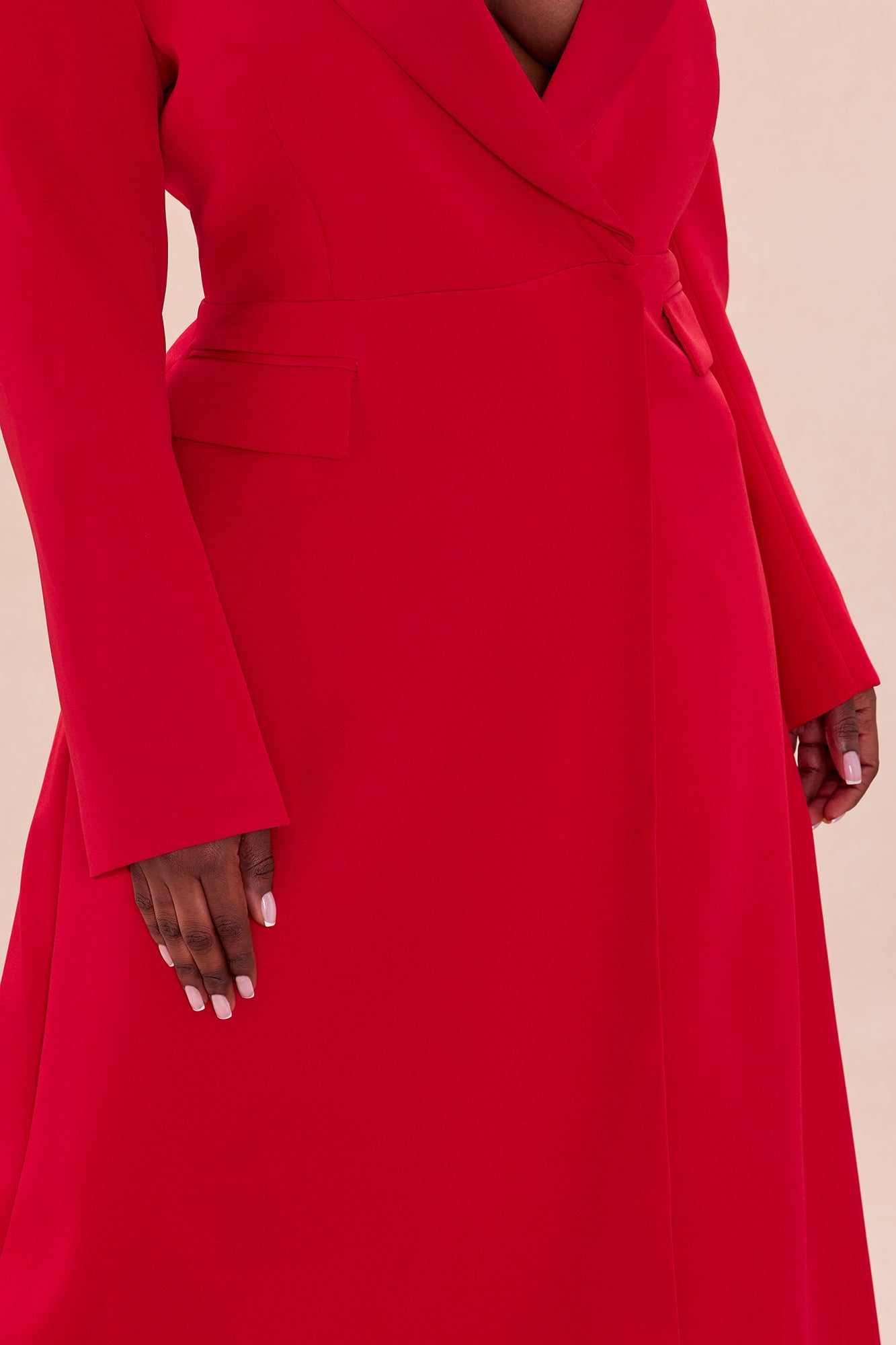 Cassia Blazer Coat - Red
