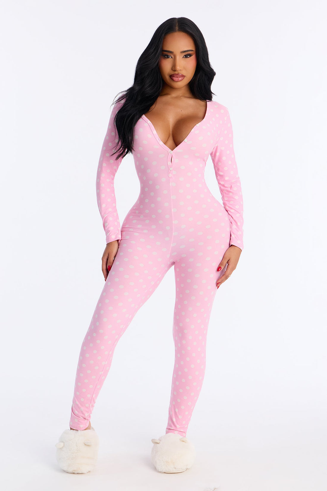 Ready For Bedtime Long Sleeve PJ Jumpsuit Onesie - Pink