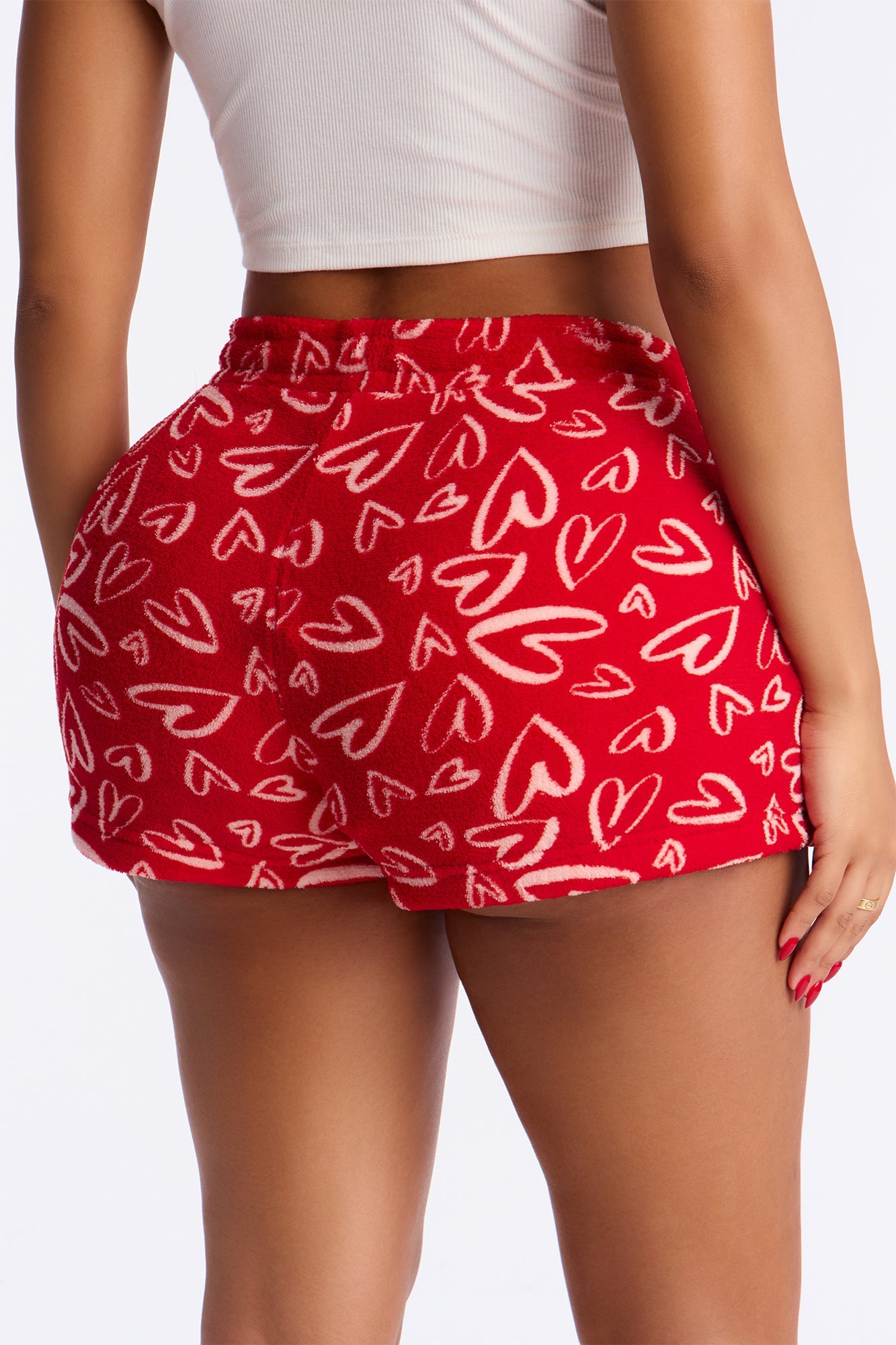 All My Love Plush PJ Shorts - Red