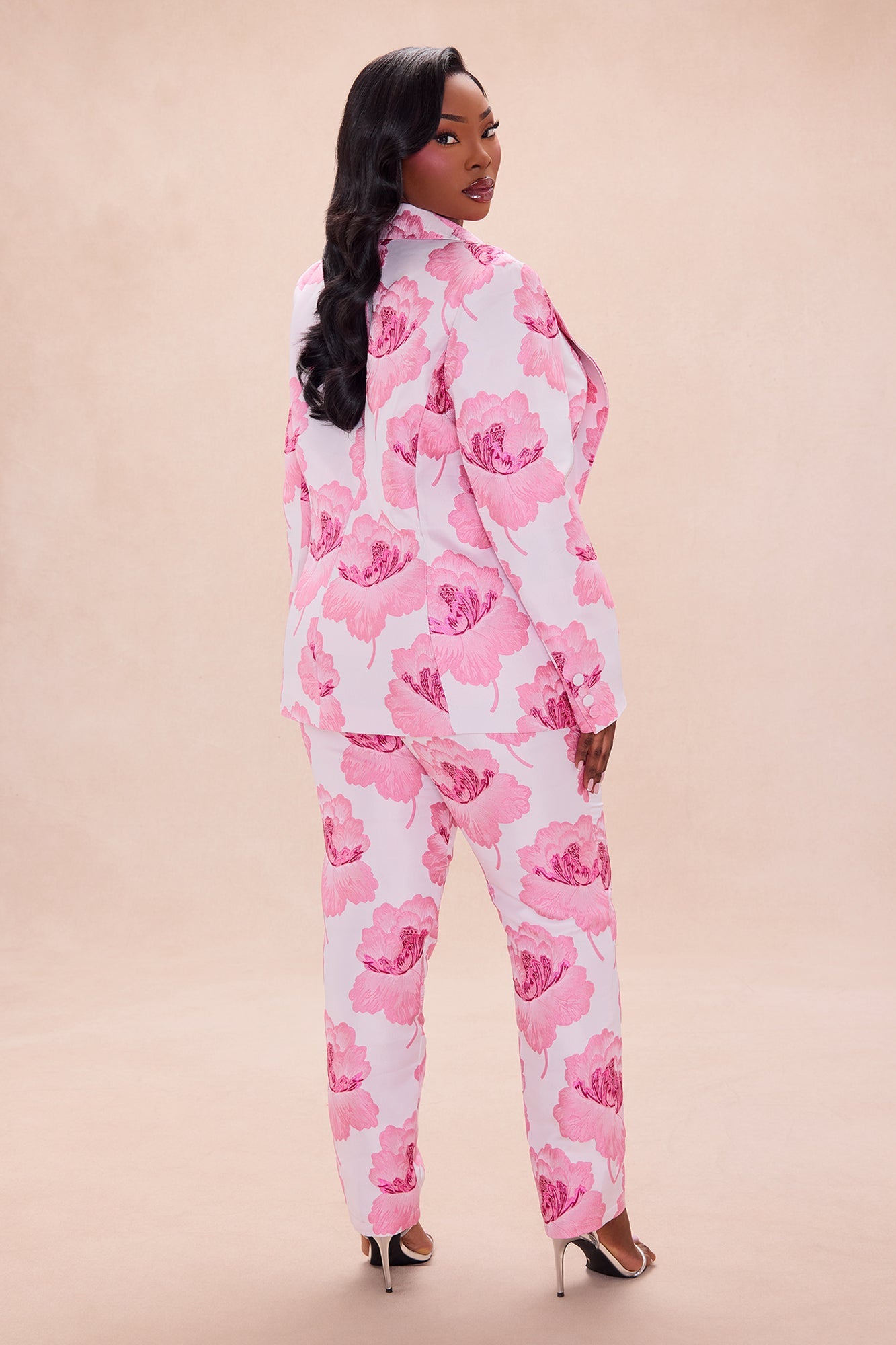 Primrose Blazer Jacquard Set - Pink/combo
