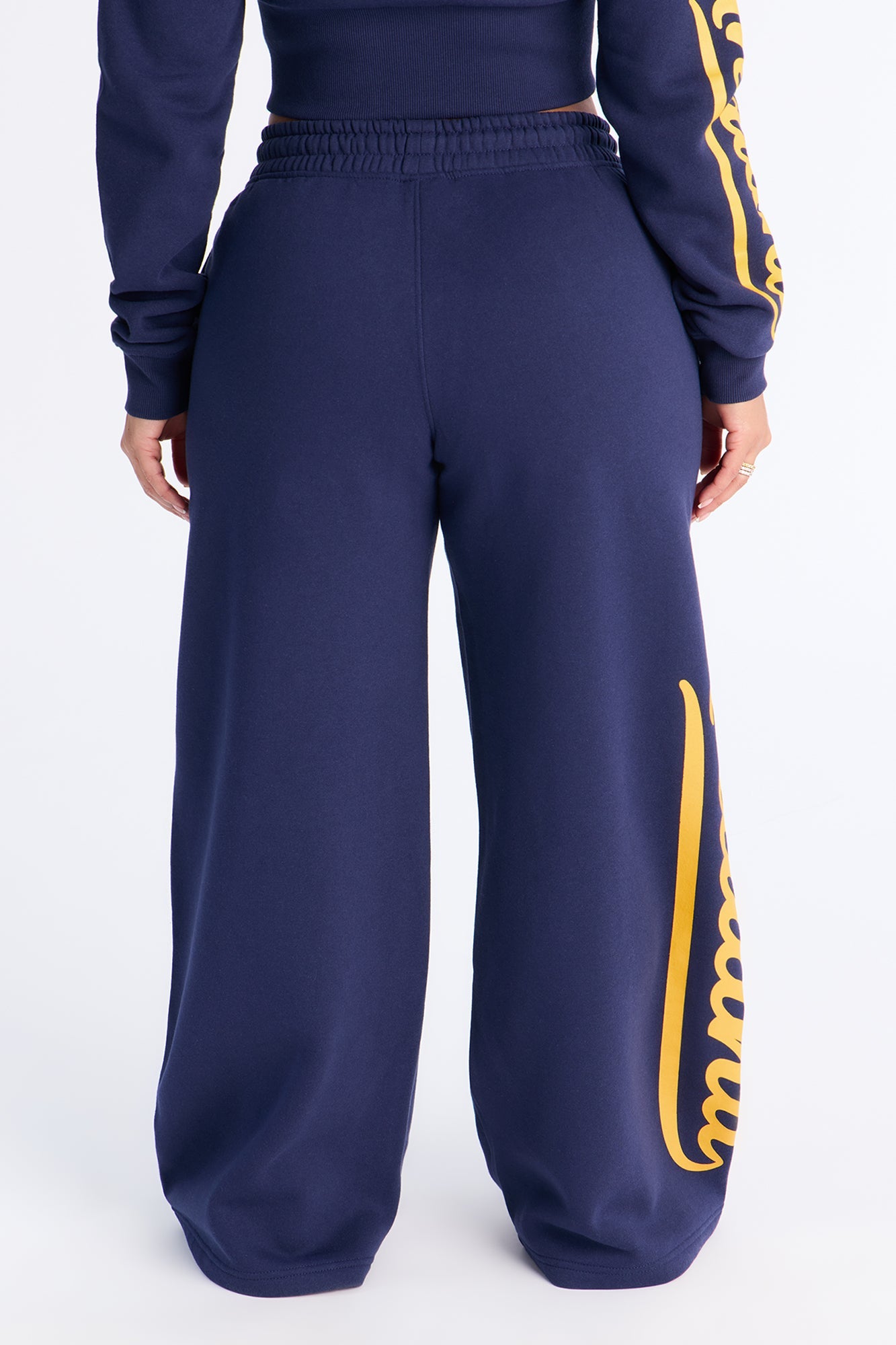 NBA Indiana Pacers Fleece Wide Leg Pants - Navy