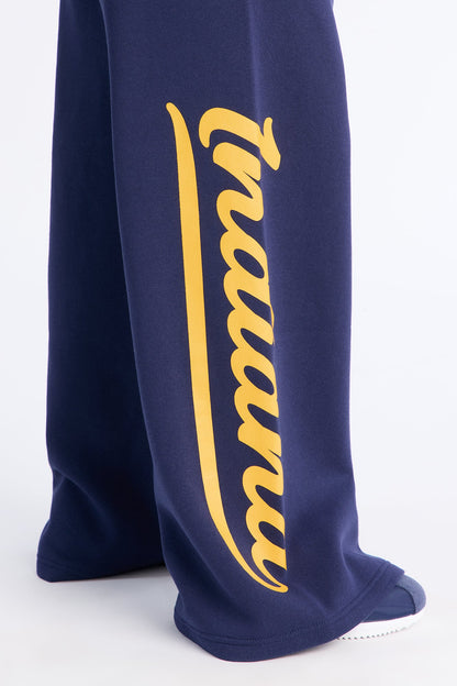NBA Indiana Pacers Fleece Wide Leg Pants - Navy
