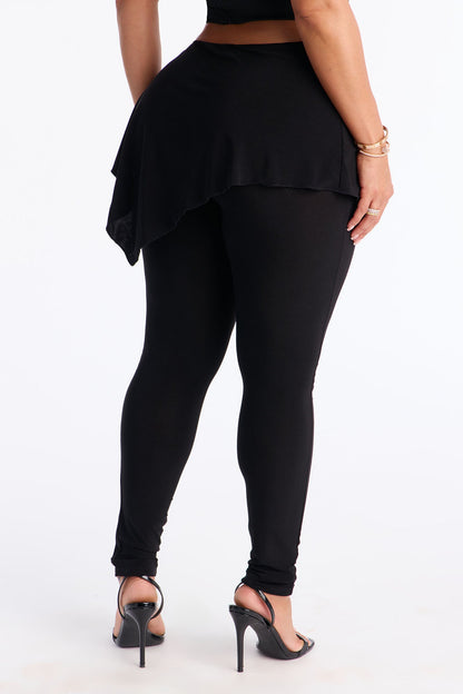 Ballerina Skirted Legging 29″ - Black