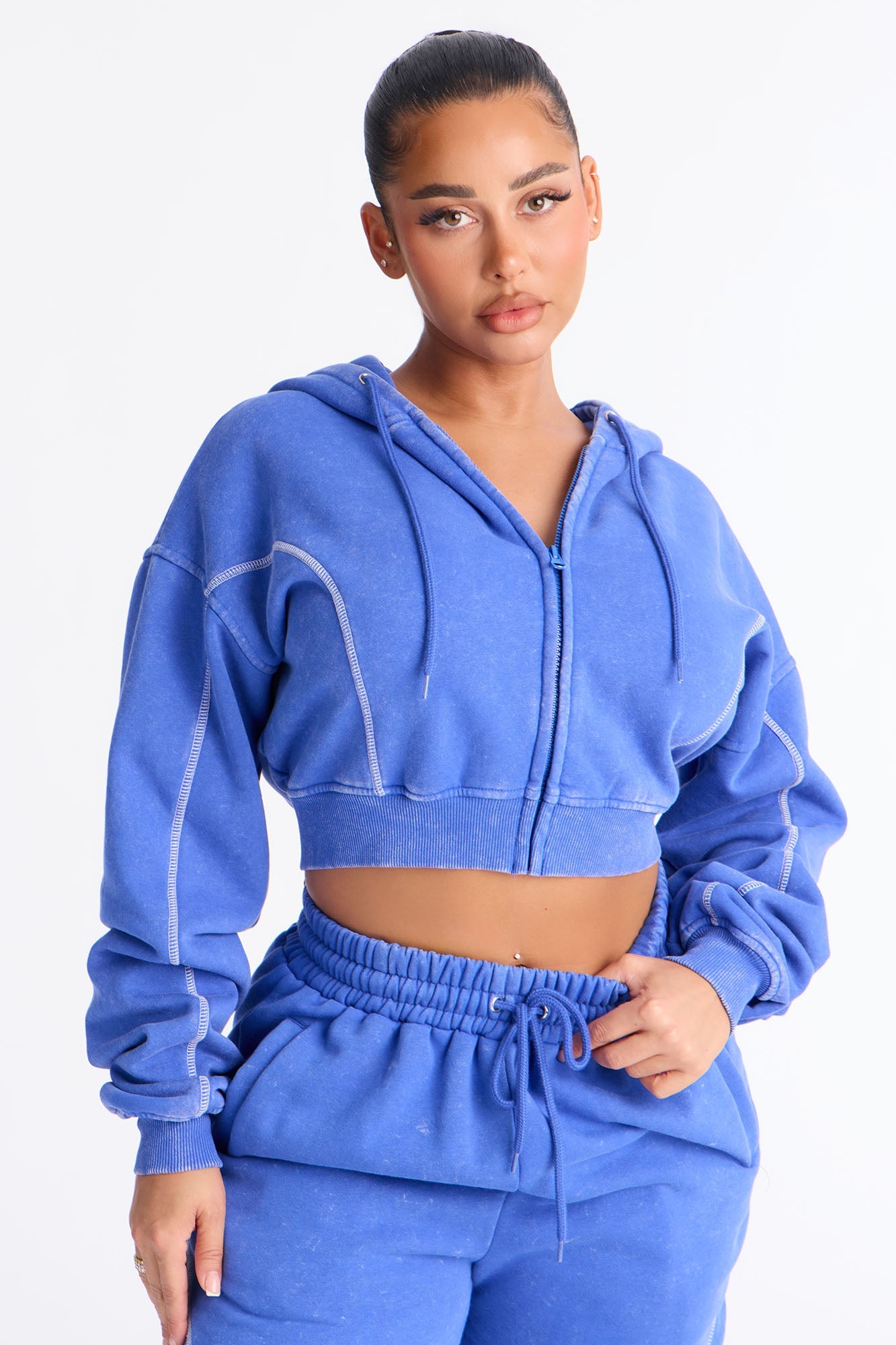 Norah Washed Lounge Hoodie - Blue