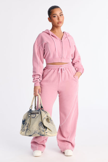 Norah Washed Lounge Hoodie - Mauve